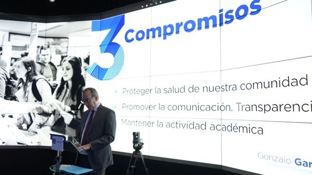 ep gonzalo garland durante su intervencion en el ie university madrid durante este viernes 6 de