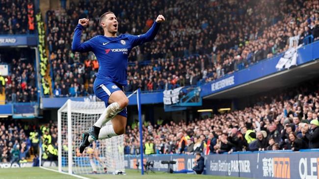 Hazard celebra un gol con el Chelsea | PREMIER LEAGUE ep hazard celebragolchelsea