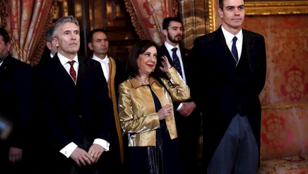 ep i-d el ministro del interior en funciones fernando grande-marlaska la ministra de defensa y