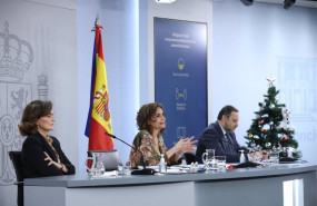 ep i-d la vicepresidenta primera del gobierno carmen calvo la ministra de hacienda maria jesus