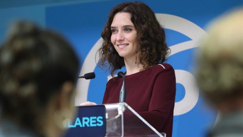 La portavoz del PP de Madrid, Isabel Díaz Ayuso, en rueda de prensa en Génova | PP DE MADRID - Archivo ep la portavozppmadrid isabel diaz ayuso en ruedaprensagenova 20190315105103