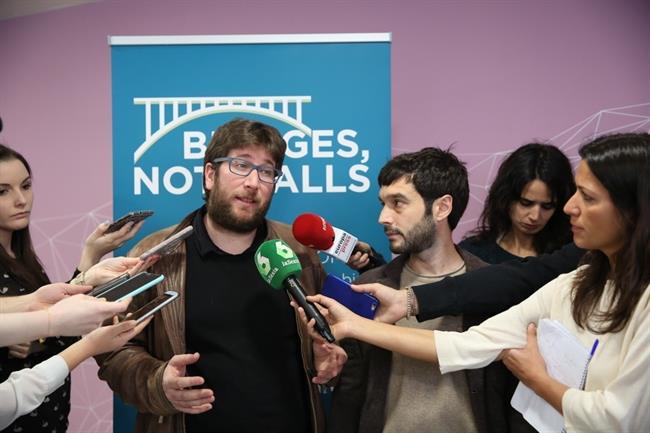 Pablo Bustinduy y Miguel Urbán en la conferencia internacional Bridges Not Walls | EUROPA PRESS ep pablo bustinduymiguel urbanla conferencia internacional bridges not walls