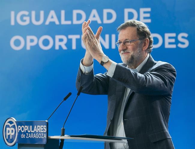 El presidente del Gobierno, Mariano Rajoy, en Zaragoza | PP ep presidentegobierno mariano rajoy en zaragoza