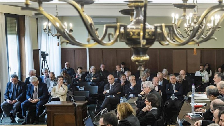 ep vista general de la sala de la audiencia de sevilla donde se siguio el juicio de la pieza