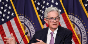 le president de la fed jerome powell lors d une conference de presse 