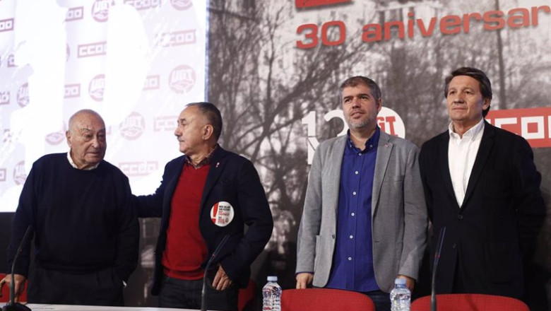 ep archivo de izquierda a derecha el exsecretario general de ugt nicolas redondo el actual lider ep archivo de izquierda a derecha el exsecretario general de ugt nicolas redondo el actual lider