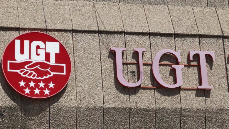 EUROPA PRESS - Archivo ep archivo sede de ugt logo de ugt union general de trabajadores 20210708172806