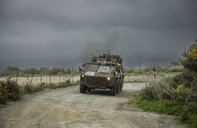 ep archivo   un vehiculo militar durante un ejercicio a 21 de marzo de 2024 en ceuta espana