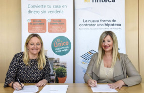 ep de izq a dcha nuria lopez directora de hipoteca inversa de caser y silvia escamez ceo de finteca