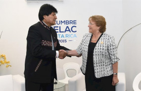 ep el expresidente de bolivia evo morales y la alta comisionada de naciones unidas para los ddhh la