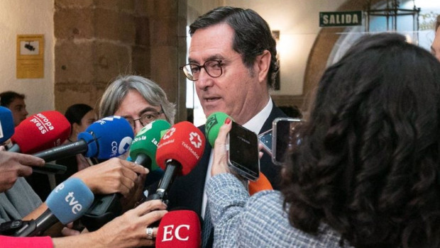 ep el presidente de la ceoe antonio garamendi en el hotel de la reconquista de oviedo