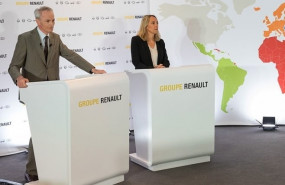 ep el presidente de renault jean-dominique senard y la directora general interina clotilde delbos