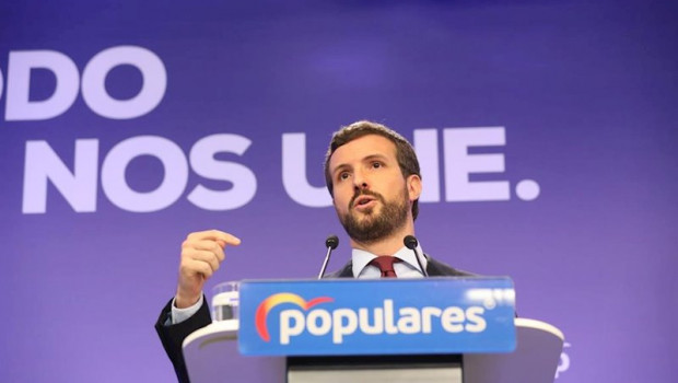 ep el presidente del partido popular pablo casado en una rueda de prensa tras la reunion del comite