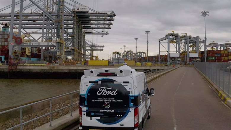 Imagen del vehículo de conducción autónoma desarrollado por Ford y DP World | FORD ep imagen del vehiculo de conduccion autonoma desarrollado por ford y dp world