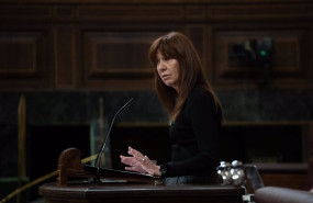 ep la diputada de junts marta madrenas interviene durante una sesion plenaria en el congreso de los