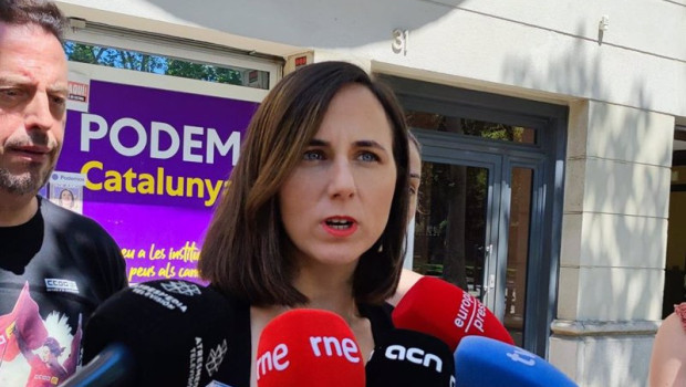 ep la lider de podemos ione belarra en declaraciones en barcelona