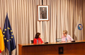 ep la ministra de defensa margarita robles y la directora del cni paz esteban en una visita al