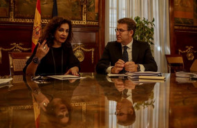 ep la ministra de hacienda maria jesus montero se reune con el presidente de la xunta de galicia