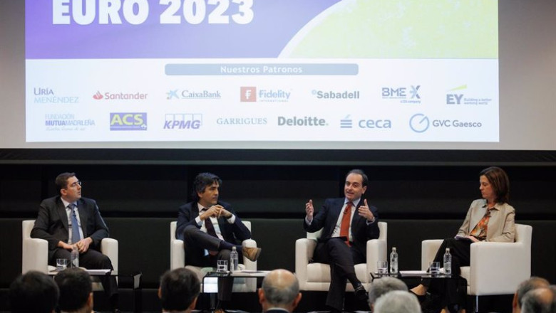 ep presentacion del anuario del euro 2023 en el auditorio uria menendez a 2 de marzo de 2023 en ep presentacion del anuario del euro 2023 en el auditorio uria menendez a 2 de marzo de 2023 en