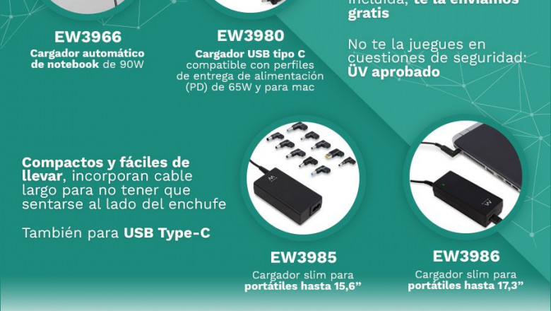 1595237643 ewent cargadores portatiles