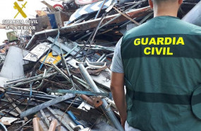 ep chatarra incautada al detenido por la sustraccion de la misma en el ctr de san roman de la vega