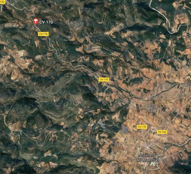 CV-170 a la altura de Atzeneta | GOOGLE MAPS ep cv-170la alturaatzeneta