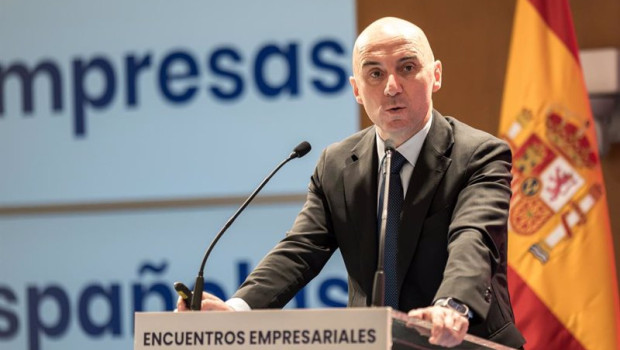 ep el ceo y general manager de iryo simone gorini durante un encuentro empresarial de ceoe y cepyme