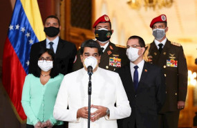 ep el presidente de venezuela nicolas maduro junto a miembros de su gobierno todos ellos con