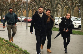 ep llegada de los exjugadores de la arandina cf a la audiencia de burgos foto archivo