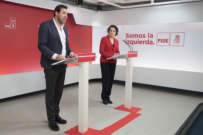 Rueda de prensa de Óscar Puente y Magdalena Valerio en Ferraz | FLICKR DEL PSOE ep ruedaprensa de oscar puentemagdalena valerioferraz