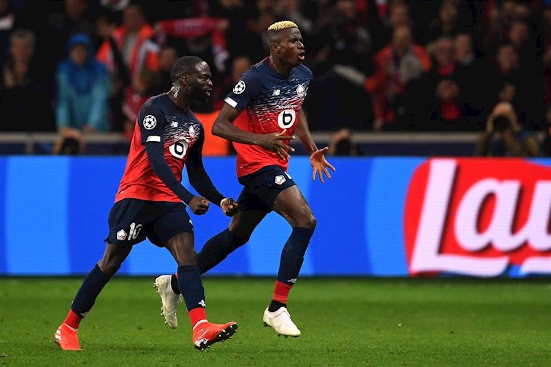 ep victor osimhen celebra un gol con el lille
