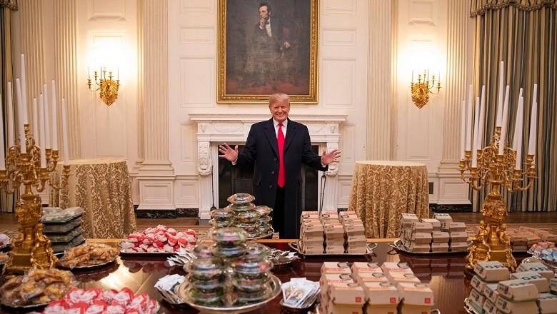 Banquete de hamburguesas en la Casa Blanca | White House trump hamburguesas casa blanca