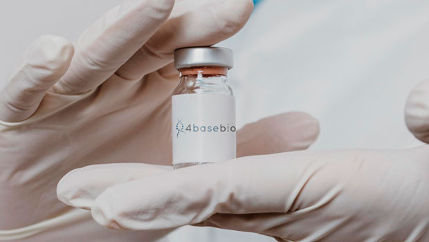 dl 4basebio 목표 생명 공학 의약품 연구 개발 로고