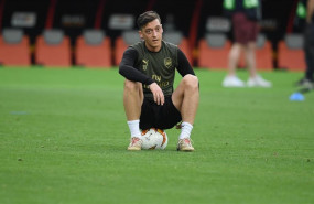 ep 28 may 2019 azerbaijan baku arsenals mesut oezil takes part intraining session at the olympic stadium ahead of wednesdays uefaeuropa league final soccer match between chelsea and arsenal photo arne dedertdpa