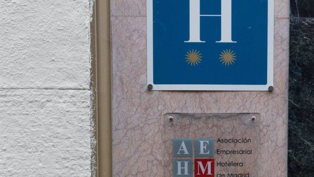 ep archivo   el cartel de un hotel a 30 de noviembre de 2023 en madrid espana