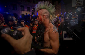 ep disturbios tras la manifestacion en barcelona en rechazo a la sentencia del 1-o y para pedir la