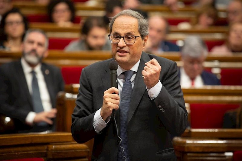 ep el presidente de la generalitat quim torra en el pleno del parlament del 13 de noviembre de 2019