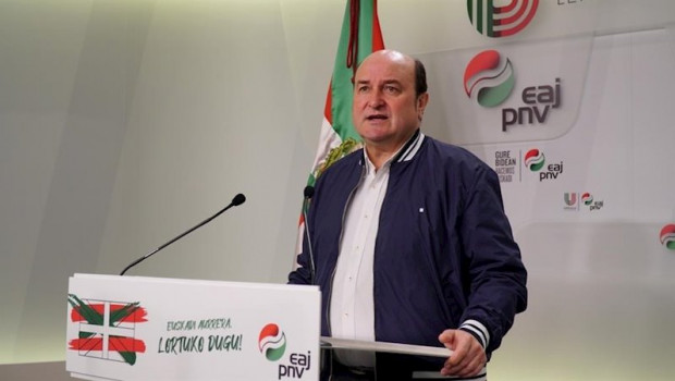 ep el presidente del ebb del pnv andoni ortuzar durante la presentacion de la celebracio del aberri