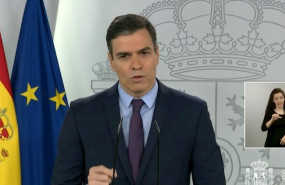 ep el presidente del gobierno pedro sanchez en la rueda de prensa tras la videoconferencia con los