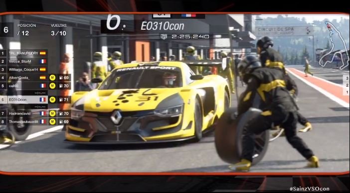 ep esteban ocon renault durante el gp marca con el videojuego gran turismo sport ep esteban ocon renault durante el gp marca con el videojuego gran turismo sport