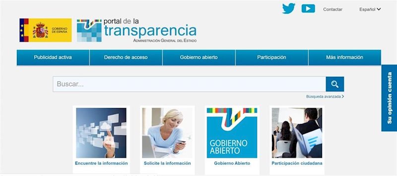 ep home del portal de transparencia de la administracion general del estado