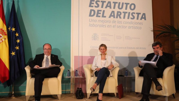 ep i d el ministro de cultura miquel iceta la vicepresidenta segunda del gobierno y ministra de