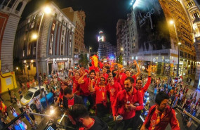 ep la seleccion espanola de baloncesto ha festejado este lunes en la plaza de colon de madrid su