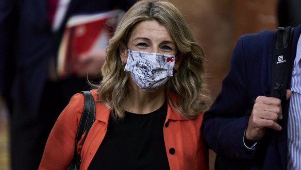 ep la vicepresidenta segunda del gobierno y ministra de trabajo yolanda diaz a su llegada a una