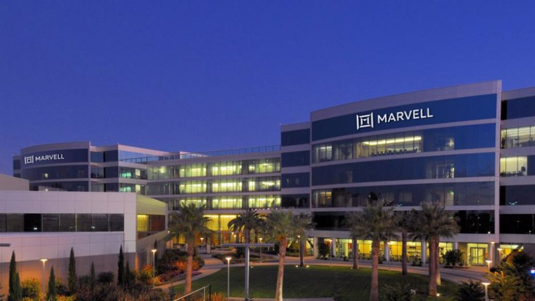 ep logo de la empresa marvell technologies en sus oficinas