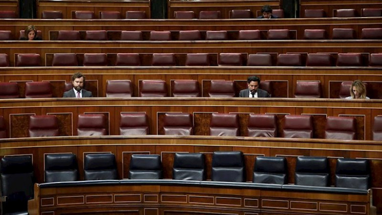Un momento del Pleno celebrado el pasado 25 de marzo en el Congreso, que ha contado con una asistencia reducida de parlamentarios a causa de las medidas para contener el coronavirus | Pool ep un momento del pleno celebrado el pasado 25 de marzo en el congreso que ha contado con una