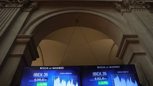 ep archivo   dos paneles del ibex 35 en el palacio de la bolsa a 30 de agosto de 2022 en madrid