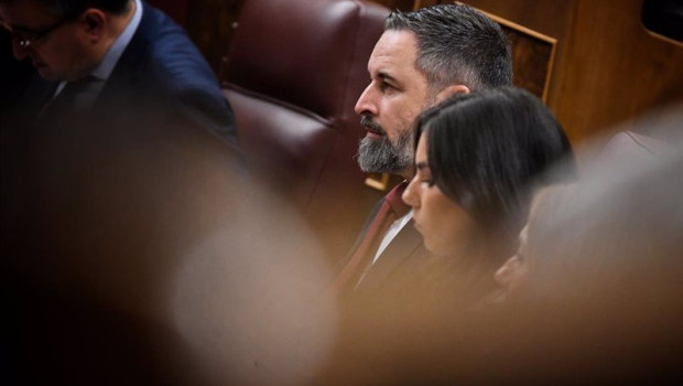 ep archivo   el presidente de vox santiago abascal durante una sesion de control al gobierno en el