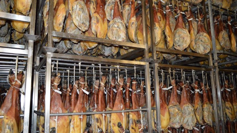 Archivo - Jamón, serrano, jamones, carne, cárnica, charcutería, cerdo, paletilla | EUROPA PRESS - Archivo ep archivo jamon serrano jamones carne carnica charcuteria cerdo paletilla