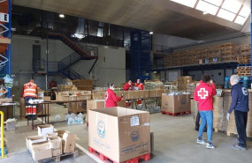 ep coronavirus- cruz roja y banco de alimentos de navarra ayudan a familias en necesidad con
